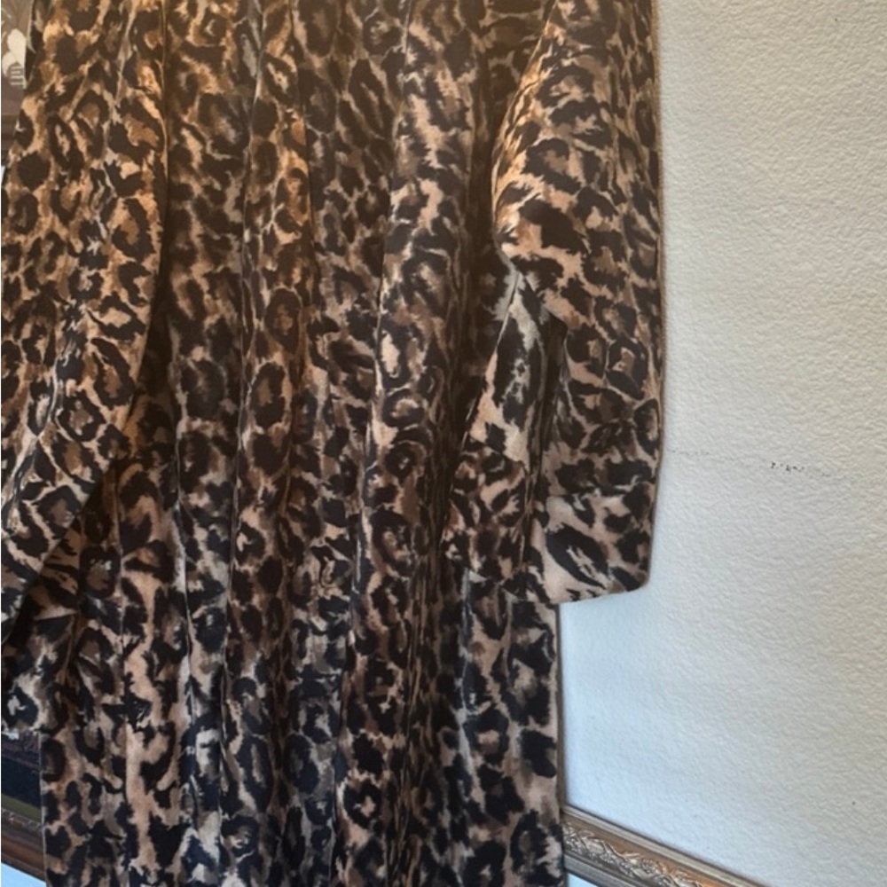 Leopard Print Faux Fur Coat